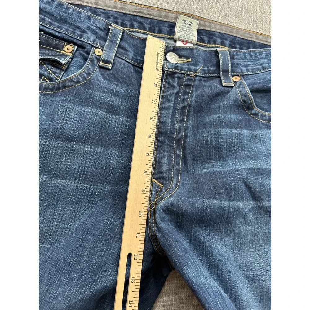 True Religion MVP Point Guard Jeans Mens Size 40x30 Made in USA Flaps Baggy Wide